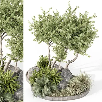 Outdoor Garden set bush and Tree - Garden Set 931