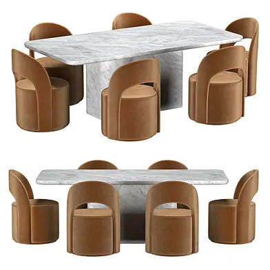REYNAUX SLOPE CHAIR- VITOLO CARVED TABLE