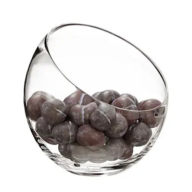 Large Slant Fruit Bowl Purple plum