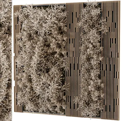 Indoor Wall  Vertical Garden in Wooden Base - Set 863