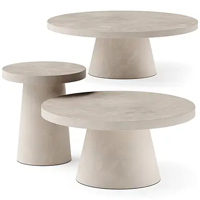 west elm Two-Tone Concrete Round Side Coffee Tables
