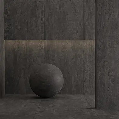 Керамогранит Laminam Cemento Nero. 3000x1000 mm.