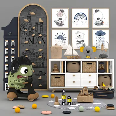 toys and furniture set