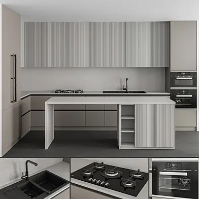 Kitchen Modern - Beige and white 105