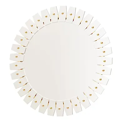Зеркало Mirror White Marble with Brushed Brass Metal Mirror