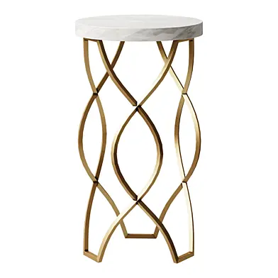 Журнальный столик  Melange Soft White Corrina Martini Table    журнальный стол