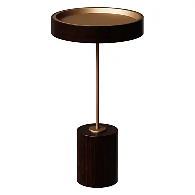 Журнальный столик  Shen Gold and Dark Brown Pedestal Side Table    журнальный стол