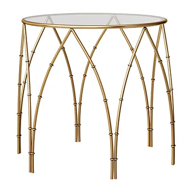 Журнальный столик Antique Gold Arched Bamboo Side Table     журнальный стол