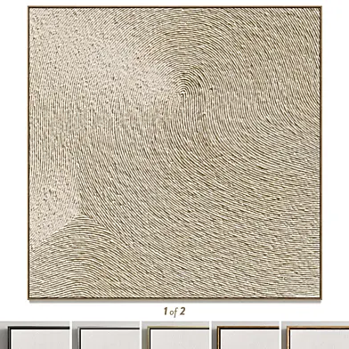 Plaster two square photo frames T-111
