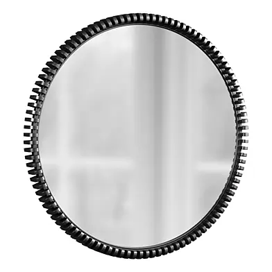 Monaco Black Round Wall Mirror 33.5