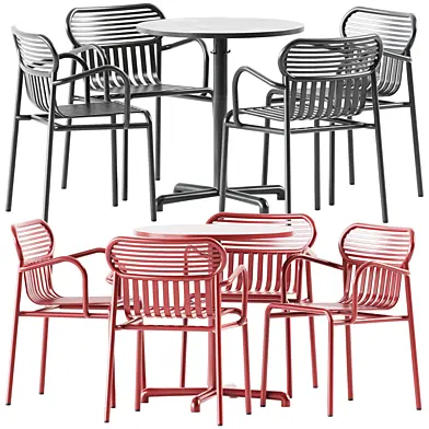 Ikea Stensele Round Table and Week-end Chair with Armrest by Petite Friture