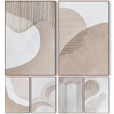Set of six large wall paintings 2143