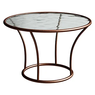 Журнальный столик  Rare Small Bronze & Glass Circle Side Table    журнальный стол