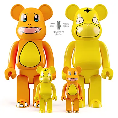 Kaws Model Art Toys Action Figure / Bearbrick set V01