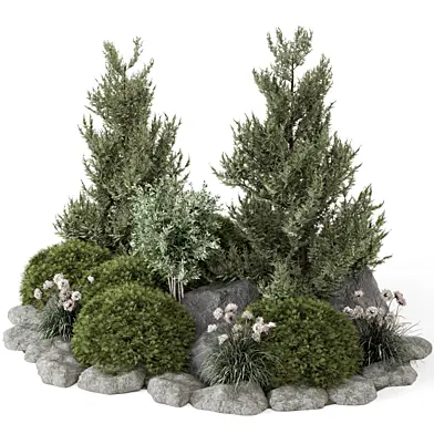 Outdoor Garden Set Bush and Tree - Garden Set 1079