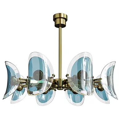 Lily turquoise glass circle