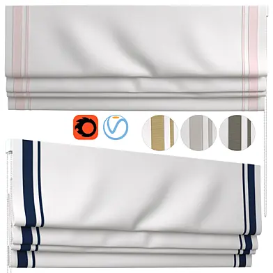 Roman Curtains 181 | Roman Shade with Trim