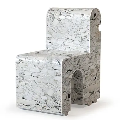 Kelly Wearstler Hume Marble Sculptural Chair