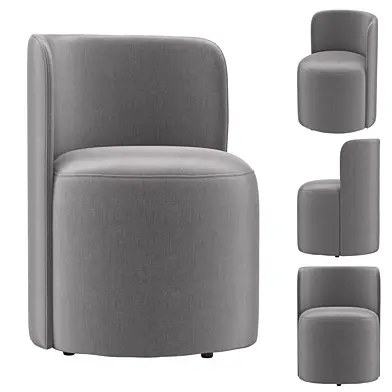 REYNAUX CURVE FABRIC DINING CHAIR