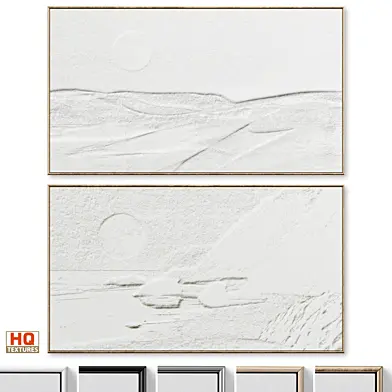Large Panoramic Relief Plaster Wall Art C-652