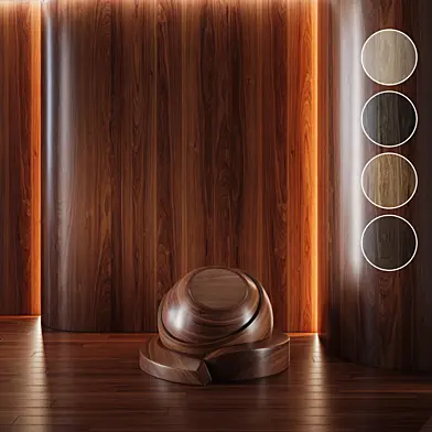 Wood Walnut set (seamless) | Laminate | Parquet | 15
