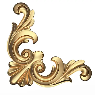 Corner Carved Plaster Molding Decoration 013