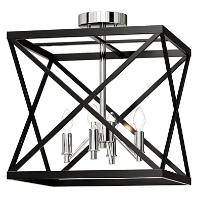 Люстра      Matias Flush Mount Black            светильник