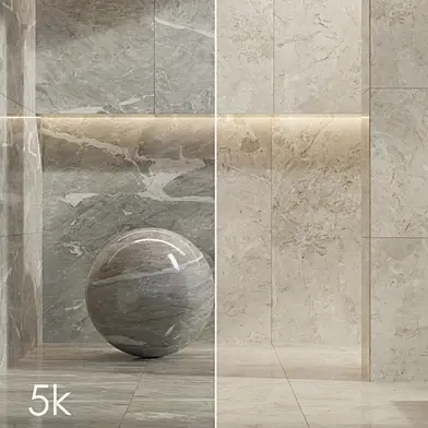 Marble Set 05 - Conglomerate Bundle - 2 Types: Breccia Marble and Tundra Marble