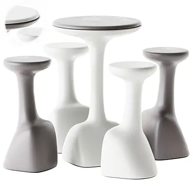 Armillaria Table and Stool by Plust / Садовый набор
