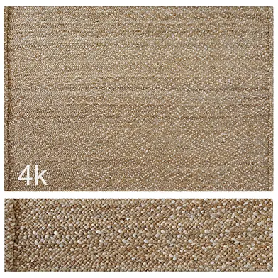 Carpet set 09 - Natural braided jute - 2 types / 4K