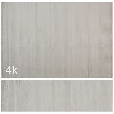 Carpet set 42 - Elegant Silver Plain Wool Rug/ 4K