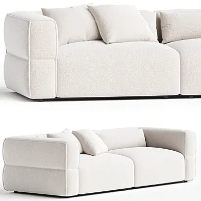 Modernism sewn pillow back sofa Tuxedo