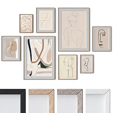 Set of 8 wall paintings 2283