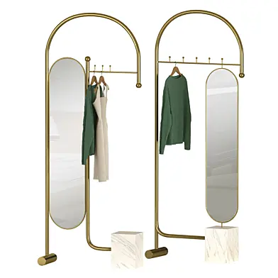 Floor clothes rack with mirror - 2 types