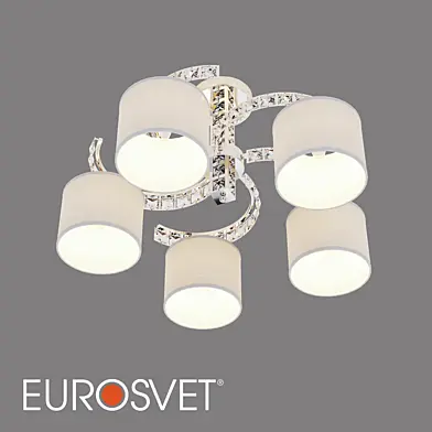 ОМ Потолочная люстра с абажурами Eurosvet 60104/5 Salina