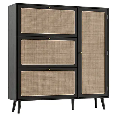 24 Pair Shoe Storage Cabinet