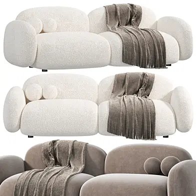 Contemporary Standard Sofa Sewn Pillow Back Sofa by Litfad