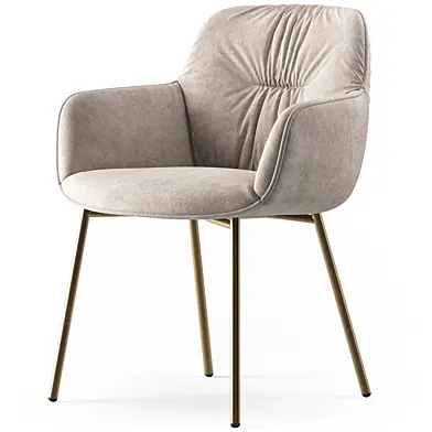 Calligaris Cocoon soft metal legs armchair