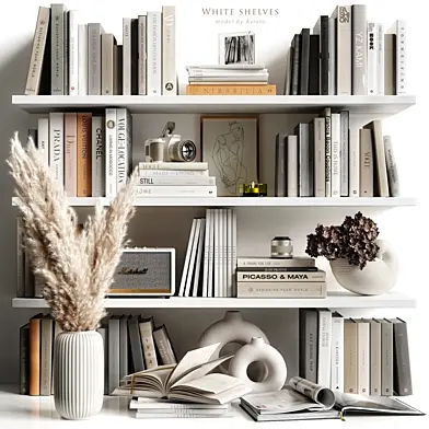 White shelves