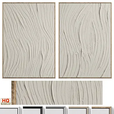 Boho Beige Relief Plaster Wall Art C-704