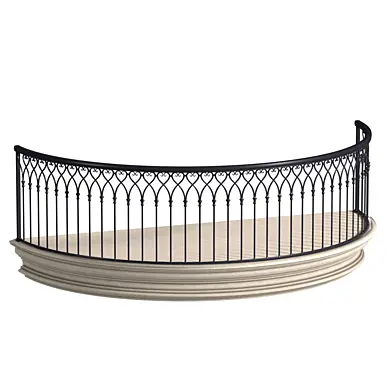 Восточный круглый кованный балкон.East Round balcony Forged Fence