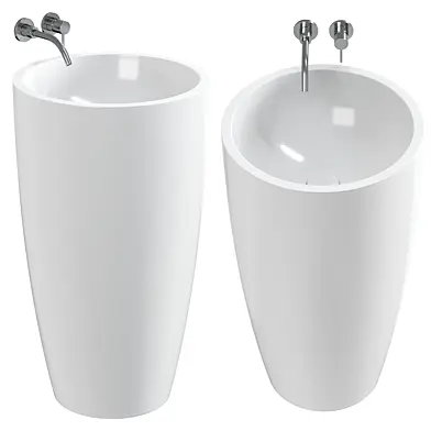 ANNELIE CYLINDER FREESTANDING STONE BASIN 500MM