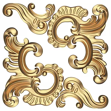 Corner Carved Plaster Molding Decoration 014