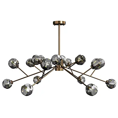 Rh boule de crustal smoky 18