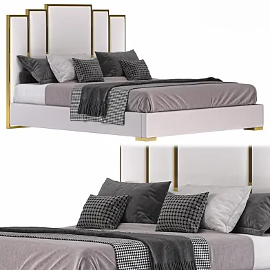 White Platform Bed Faux Leather Cal King by homary