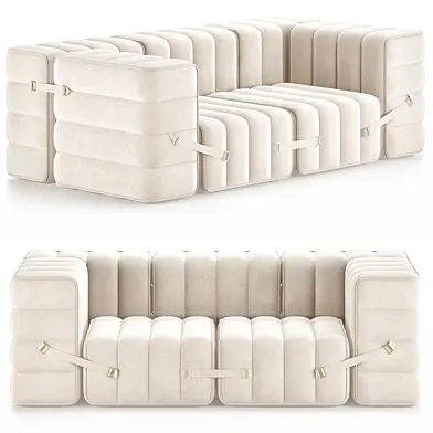 Curt Set Flexible Small Corner Sofa Barcelona Cornhusk