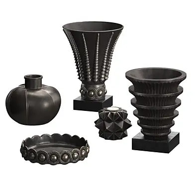 Art Deco Bronze Vases (Eichholtz)