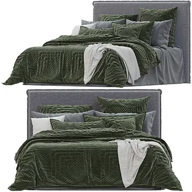 Adairs_Bianca Samatra Olive Coverlet Set
