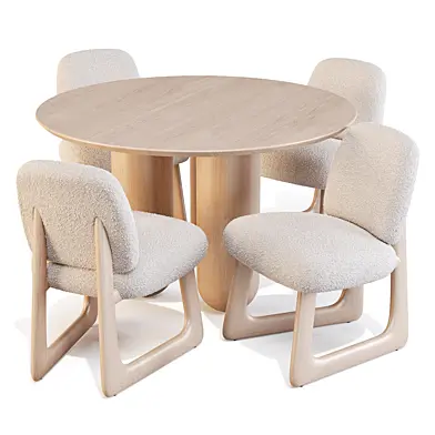 Dining Set: Pietro Franceschini and CB2 (Bling Bling Table and Pula Chairs)