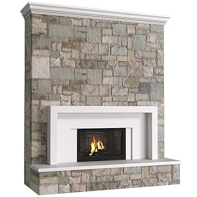 Современный Камин в стиле Ар-деко.Decorative stone wall Fireplace ArtDeco